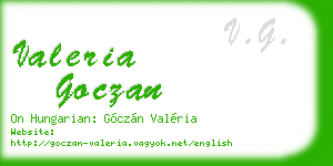 valeria goczan business card