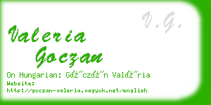 valeria goczan business card